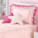 Ver imagem 2 de Kit Colcha Solteiro Infantil Bailarina Bordada 4 Peças Rosa