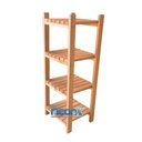 Ver imagem 2 de Estante Modular 4 Prateleiras Madeira Maciça 90x34x30 Cm Neonx:osmocolor Nogueira Semi Tr