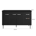Ver imagem 4 de Balcão Pia Gabriela 150cm Preto com Tampo Mdp - Ajl Móveis