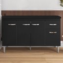 Ver imagem 2 de Balcão Pia Gabriela 150cm Preto com Tampo Mdp - Ajl Móveis