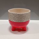 Ver imagem 7 de Cachepô de Cerâmica Vermelho 15x16x16cm Vaso Plantas Jardim Sala Suculenta