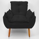 Ver imagem 1 de Cadeira Poltrona Opala para Sala Opala Recepção Quarto Confortável Reforçada Premium:peto