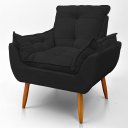 Ver imagem 3 de Cadeira Poltrona Opala para Sala Opala Recepção Quarto Confortável Reforçada Premium:peto