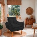 Ver imagem 2 de Cadeira Poltrona Opala para Sala Opala Recepção Quarto Confortável Reforçada Premium:peto