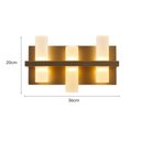 Ver imagem 2 de Arandela de Parede Led Lomme 3 Mód 3000k 18w Bivolt 20x36cm Metal e Acrílico Dourado Fosco - Nordeco