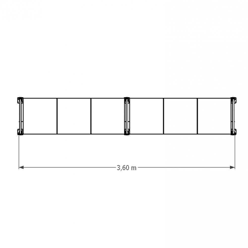 Gondola 2 mini porta pallet 250 kg 180x200x60 (CxLxP) cinza com laranja bandejas mdf branco - 3