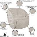 Ver imagem 2 de Sofá Decorativo 3 Lugares 288cm com Almofadas e Poltrona Zion M22 Boucle Branco - Mpozenato