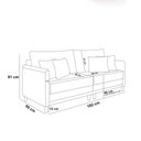 Ver imagem 7 de Sofá 3 Lugares Living 192cm Pé Madeira Valença Marrom/veludo Preto K01 - D\'rossi