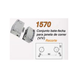 Bate e Fecha 1570 para Janela de Vidro de Correr V/V Opção Cadeado - Cromado - 4