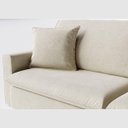 Ver imagem 3 de Sofá Cama Bélgica Retrátil e Reclinável 1,70m em Linho Safira Bege Claro - Home Mobily