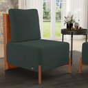 Ver imagem 2 de Poltrona Decorativa Sala de Estar Living Hungria L02 Couríssimo Camel Suede Verde Musgo - Lyam Lyam 