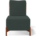 Ver imagem 3 de Poltrona Decorativa Sala de Estar Living Hungria L02 Couríssimo Camel Suede Verde Musgo - Lyam Lyam 