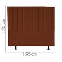 Ver imagem 3 de Cabeceira Estofada Carla 195cm King Size para Cama Colchão Box Quarto Suede Terracota Telha -