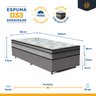 Cama Box com Colchão Espuma D33 Pillow In Anjos Ortosleep Solteiro King 96cm - 3