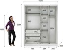 Ver imagem 4 de Guarda Roupa Solteiro com Espelho 4 Portas 3 Gavetas - Moderni -branco - Móveis Novo Horizonte