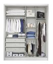 Ver imagem 3 de Guarda Roupa Solteiro com Espelho 4 Portas 3 Gavetas - Moderni -branco - Móveis Novo Horizonte