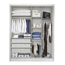 Ver imagem 3 de Guarda Roupa Solteiro com Espelho 4 Portas 3 Gavetas - Moderni -branco - Móveis Novo Horizonte