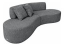 Ver imagem 3 de Sofá Virginia 250cm Luxo Sala Salão 3 Lugares Bouclé:cinza-escuro/liso