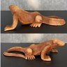 Dragão De Komodo De Madeira Suar 40cm - 7