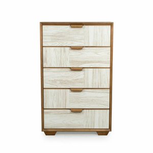 Cômoda Alta de Madeira 5 Gavetas Milano - Iaza Moveis