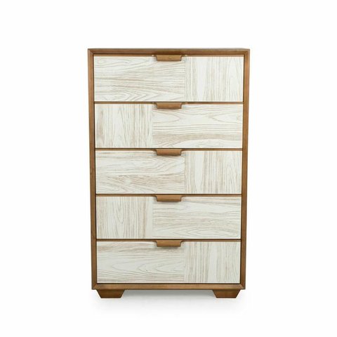 Cômoda Alta de Madeira 5 Gavetas Milano - Iaza Moveis