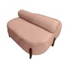 Poltrona Sofá Ilha Pequeno Lojas Orgânico Dois Lados Bouclé Rose - 3