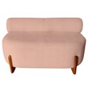 Ver imagem 2 de Poltrona Sofá Ilha Pequeno Lojas Orgânico Dois Lados Bouclé Rose