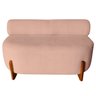 Poltrona Sofá Ilha Pequeno Lojas Orgânico Dois Lados Bouclé Rose - 2
