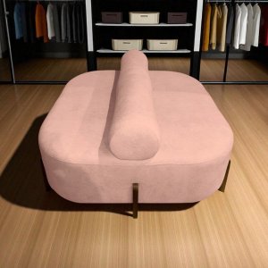 Poltrona Sofá Ilha Pequeno Lojas Orgânico Dois Lados Bouclé Rose