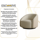 Ver imagem 6 de Poltrona Organica Giratória Luxuosa Bouclé Corino Design Moderno Sala Estar Quarto Hall