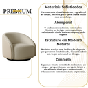 Ver imagem 7 de Poltrona Organica Giratória Luxuosa Bouclé Corino Design Moderno Sala Estar Quarto Hall