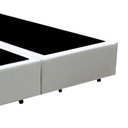 Ver imagem 2 de Base Box Casal Bipartido Santo Box Sintético Branco 40x138x188