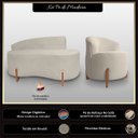 Ver imagem 2 de Kit Sofá Orgânico Feijão com Poltrona Pé de Madeira Bouclé Minimalista