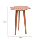 Ver imagem 3 de Mesa de Bar Hexagonal 75cm x 100cm Ecograndis Jardim Marrom/Jatobá
