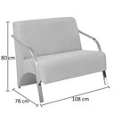 Ver imagem 3 de Conjunto Poltrona Vênus Braço Alumínio D Salla Grafite