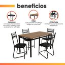 Ver mais imagens de Conjunto de Mesa Sala de Jantar 4 Cadeiras Atlanta