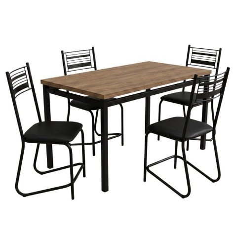 Conjunto de Mesa Sala de Jantar 4 Cadeiras Atlanta