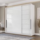 Ver imagem 1 de Guarda Roupa Casal 220cm com 3 Portas de Correr e 4 Gavetas 240846 Lisboa Politorno Móveis