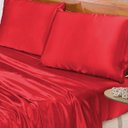 Ver imagem 1 de Jogo de Cama Queen Size Romantic Cetim Charmousse Vermelho