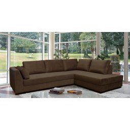 Sofá de Canto 5 Lugares - PROMOÇÃO VELUDO:marrom - 1