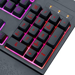 Teclado Membrana Gamer Redragon Shiva Abnt2 Rgb Pto - K512RGB-PT - 5