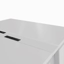 Ver imagem 5 de Mesa Escrivaninha Dupla 30mm Pés Metal com Régua para Tomadas F5 Office Cor:Cinza
