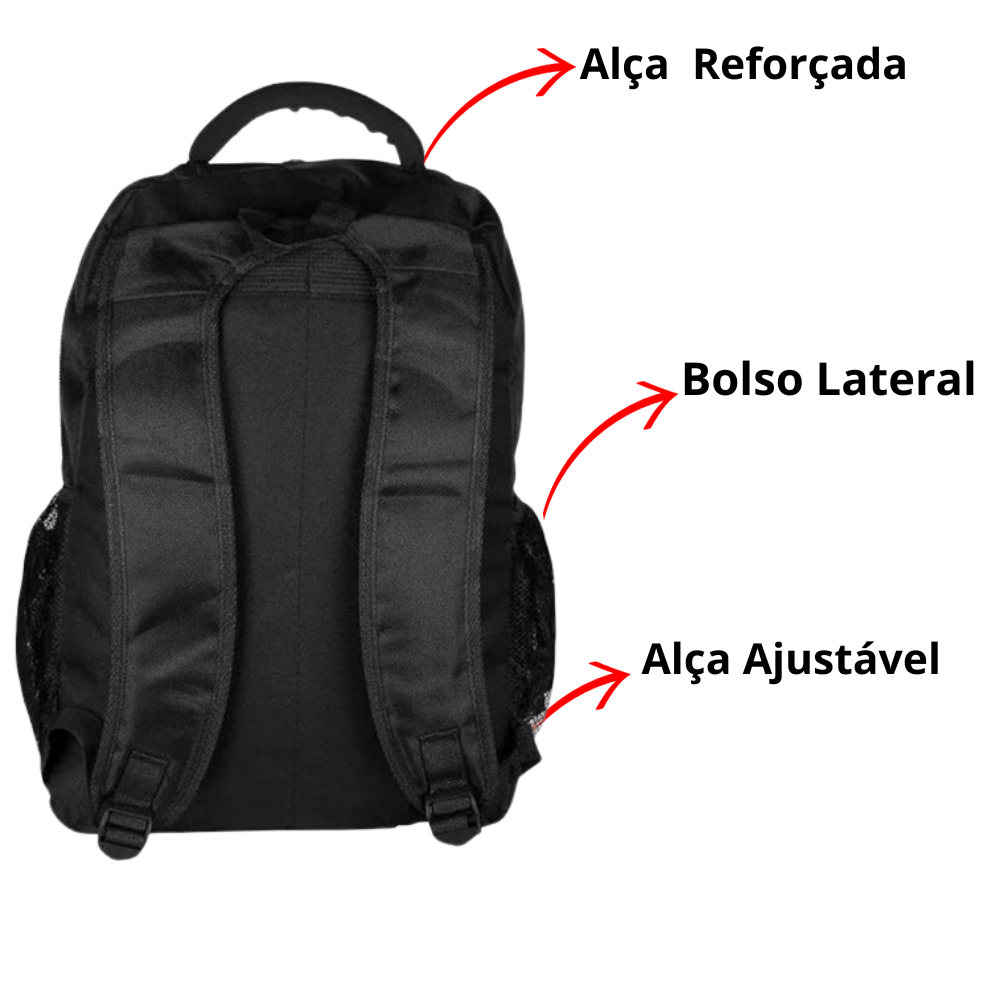 Mochila Mala Reforçada Notebook Bolsa Pasta Executica Impermiável Escolar - 5