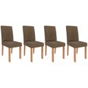 Ver imagem 1 de Cadeira Sala de Jantar Maia Kit 4 Un Cinamomo/suede Mascavo Chocolate - Cimol