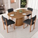Ver imagem 3 de Kit 04 Cadeiras para Sala de Jantar Cozinha Living Estofada Dara L02 Linho Chumbo - Lyam Decor