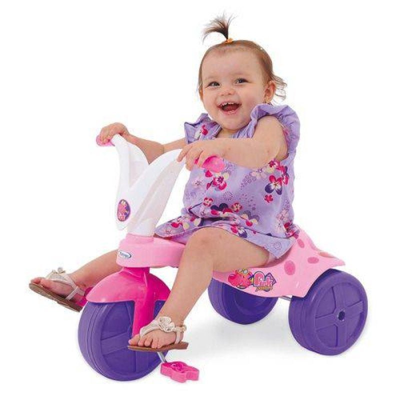 Triciclo Motoca Infantil Happy Pink Meninas Rosa - Xalingo em