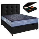 Ver imagem 1 de Kit Cabeceira + Cama Box Bau + Colchão Queen Molas Ensacadas Petrus Paropas