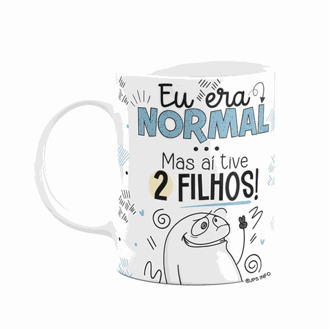 Caneca Flork Pais - Eu Era Normal, Mas Aí Tive 2 Filhos