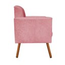 Ver imagem 4 de Kit 2 Poltronas Decorativa Thais Suede Rose Tressê Pés Palitos - D'Rossi