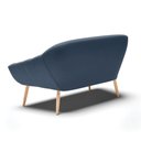 Ver imagem 5 de Namoradeira 02 Lugares Giovana Suede Azul Marinho Pés Palito Natural - D’Rossi